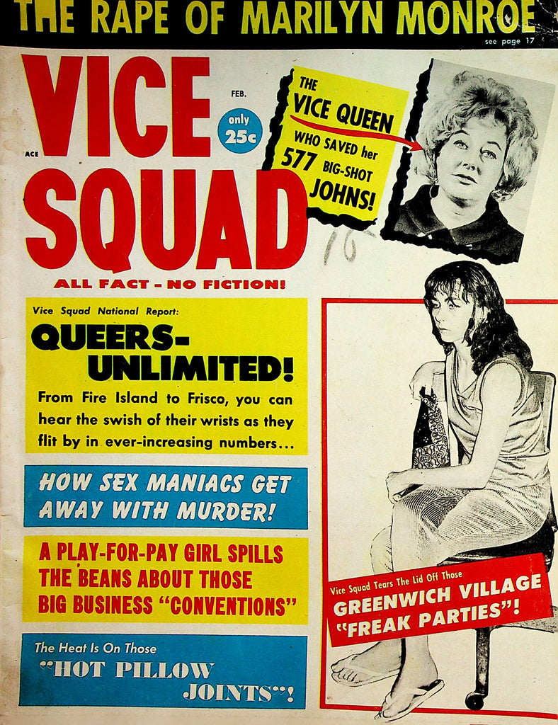 Vice Squad Vintage Magazine  Marilyn Monroe   February  1961   022423lm-p