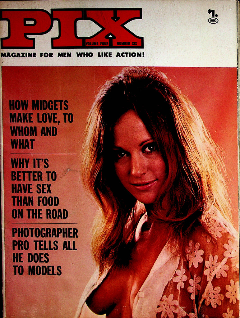 Pix Magazine  Cover Girl Cindy Barnett  vol.4 #6  March 1972    062922lm-p