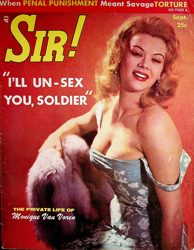 Sir!  Vintage Magazine  The Private Life Of Monique Van Voren  September 1957   062822lm-p