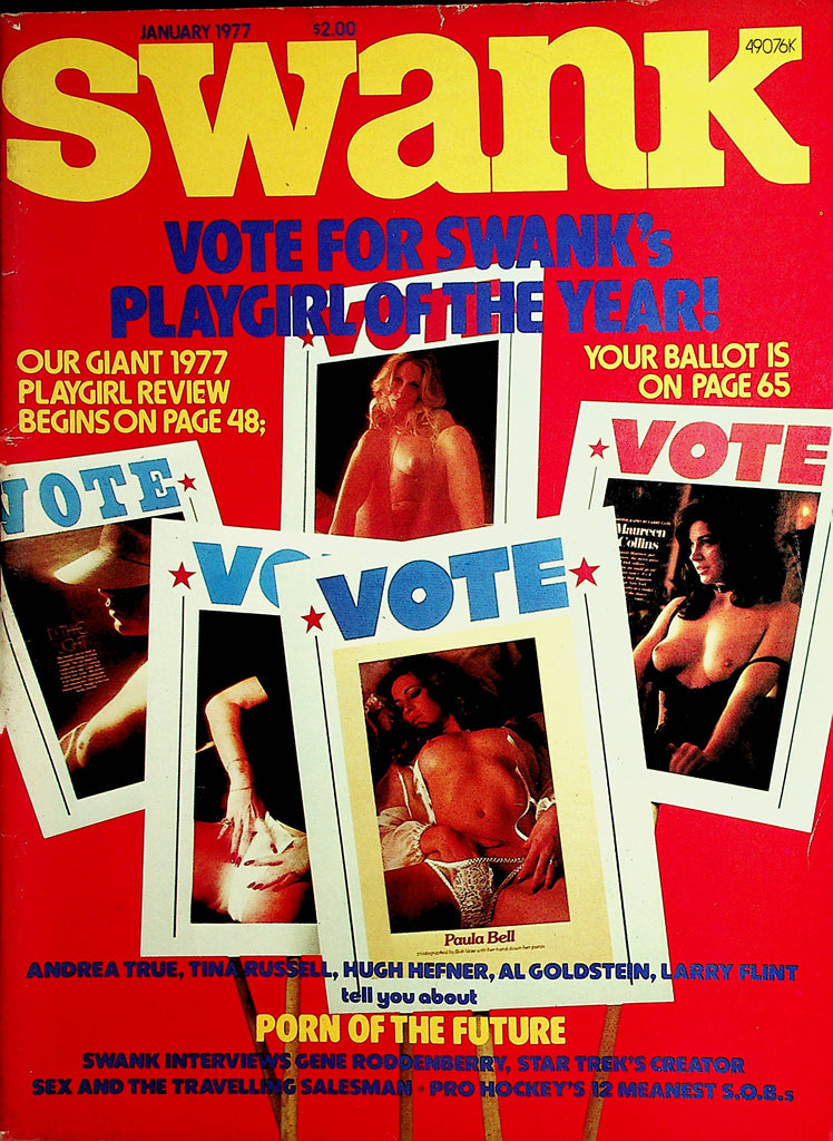 Swank Busty Vintage Magazine  Giant Playgirl Review  January 1977     121121lm-dm