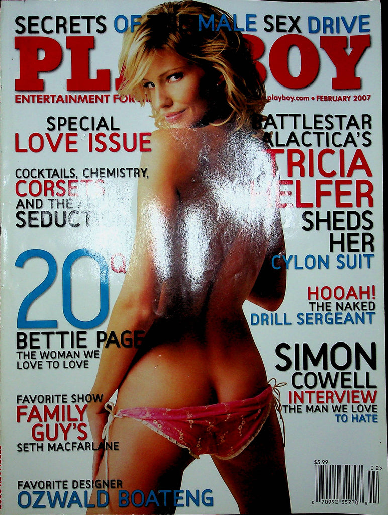 Playboy Magazine Love Issue Tricia Helfer & Simon Cowell Interview Feb –  Mr-Magazine