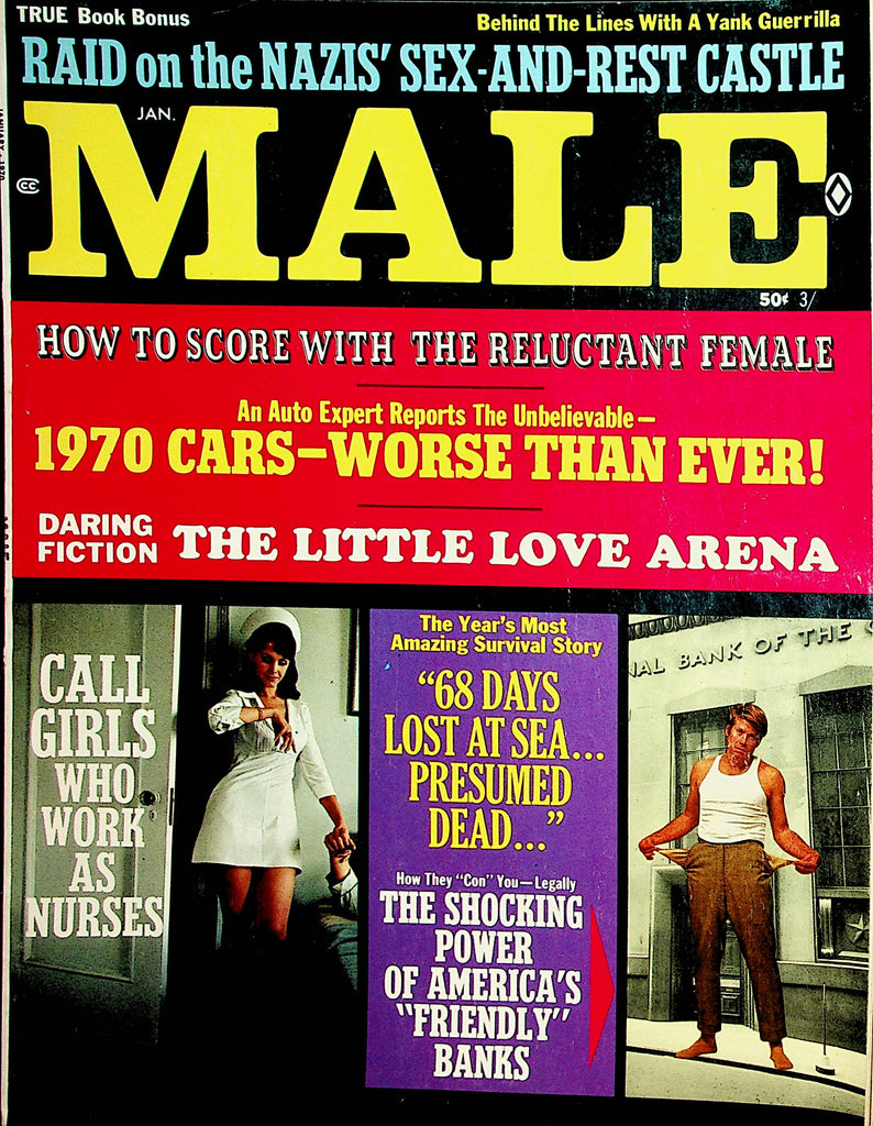 Male Vintage Magazine  Call Girls Who Work As Nurses/ How To Score  January 1970    012522lm-dm