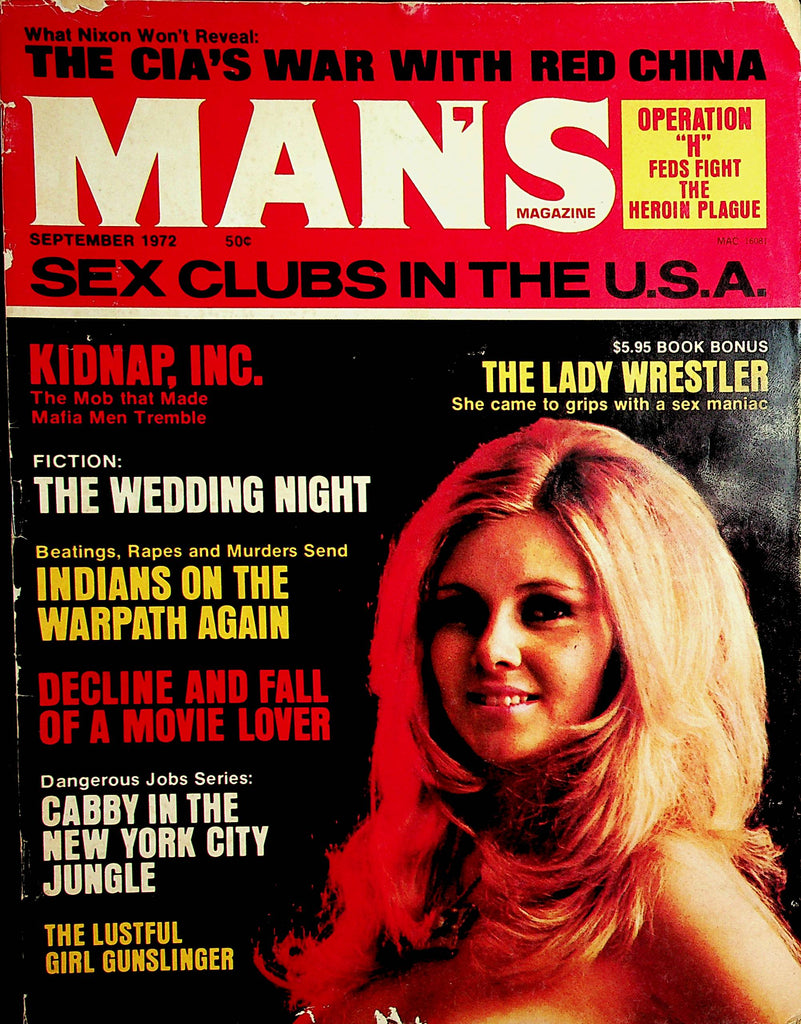 Man's Magazine  Calendar Girl Lois Mitchell / The Lady Wrestler  September 1972    122121lm-dm