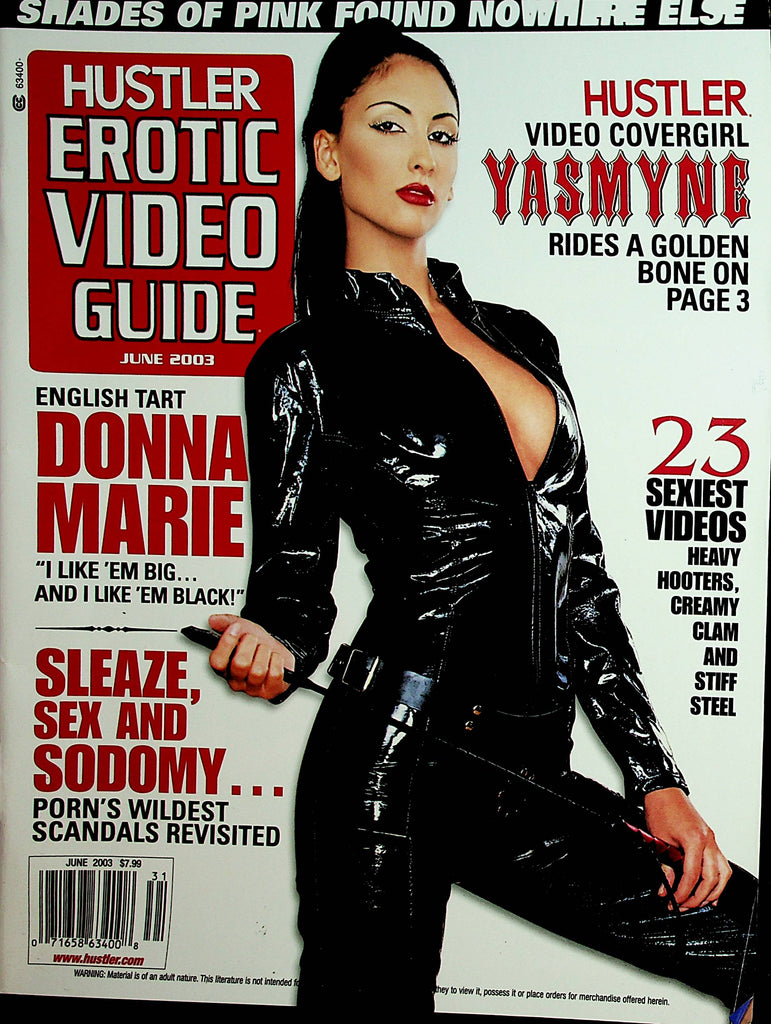 Hustler Erotic Video Guide Magazine  Yasmyne Rides A Golden Bone  June 2003   030922lm-p