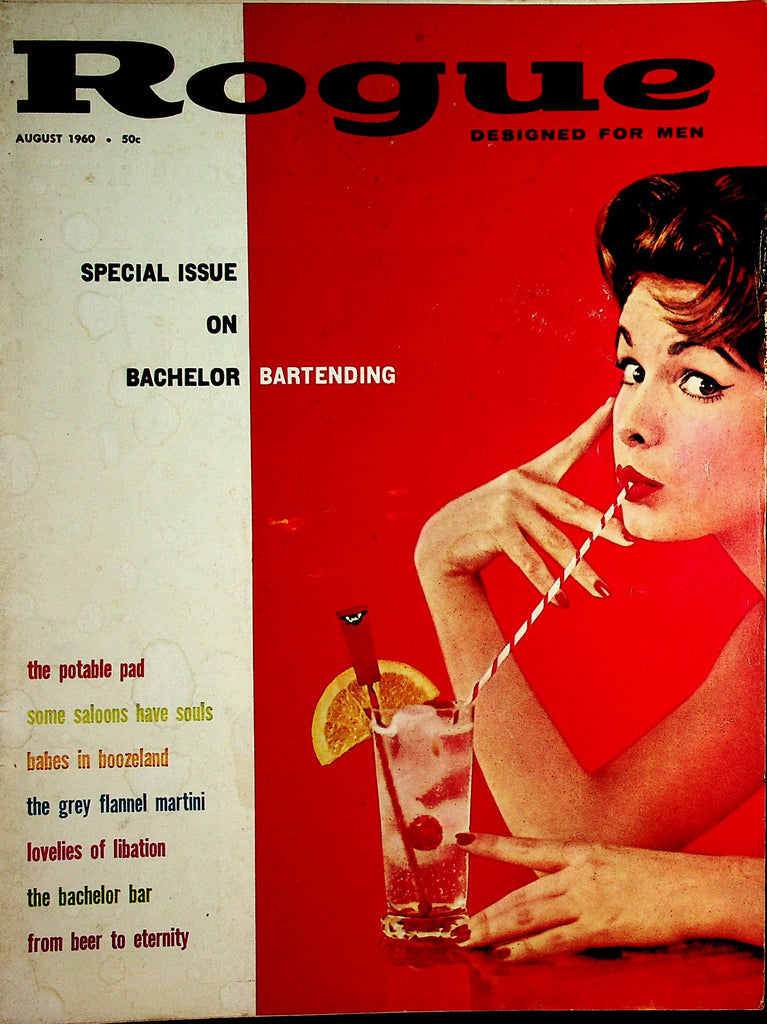 Rogue Vintage Magazine  Bachelor Bartending / Centerfold Miss Lisa Gibson  April 1960   101421lm-dm