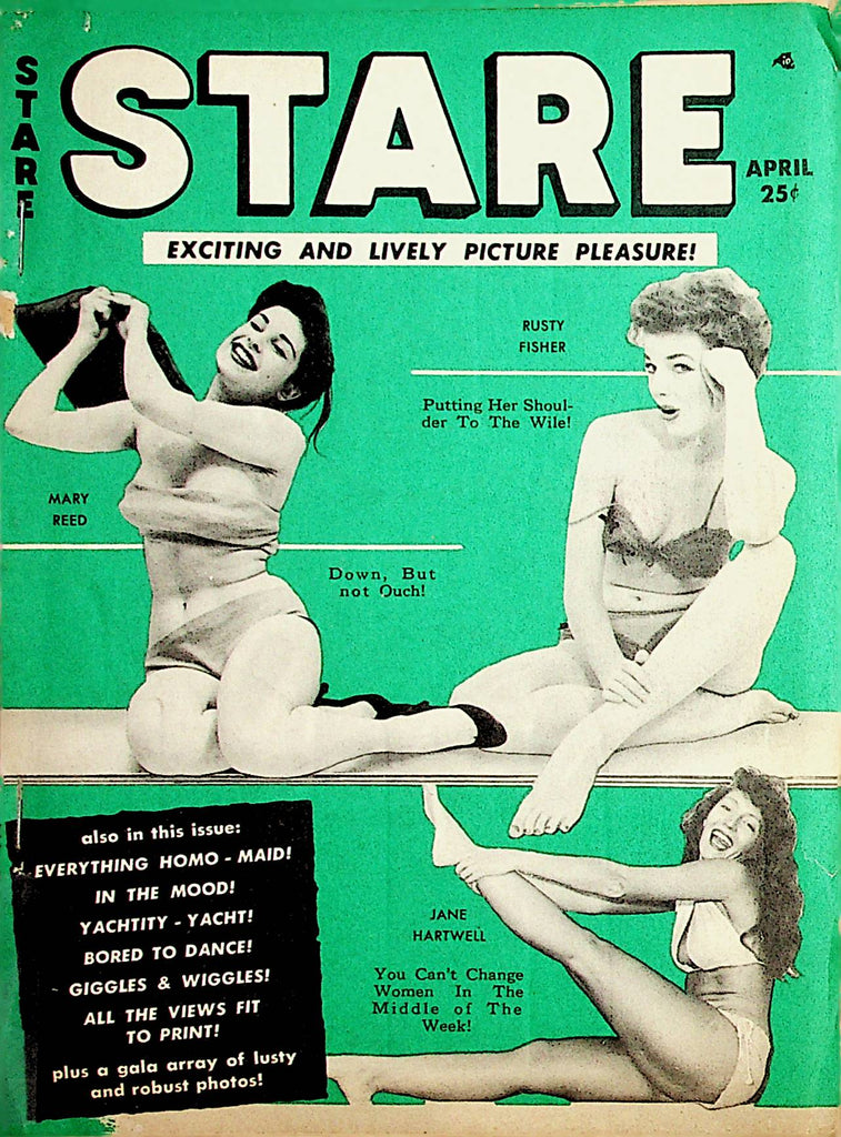 Stare Vintage Digest  Cartoons & Gals / Covergirls Rusty Fisher & Marry Reed  April 1956 Humorama   032322lm-p