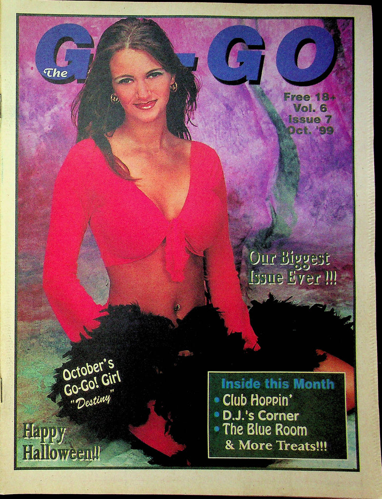 Pennsylvania Adult Entertainment Guide The Go-Go! Magazine Ft. Destiny Happy Halloween October 1999  033123RP
