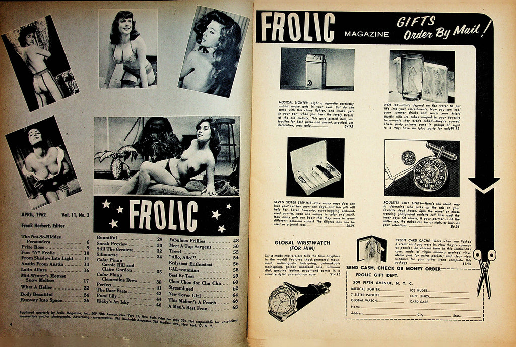 Frolic Busty Magazine  Body Beautiful  April 1962  Readers Copy    062522lm-p