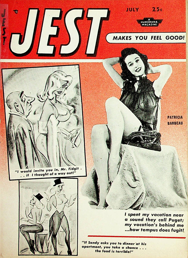 Jest Vintage Digest  Gals & Humor / Covergirl Patricia Barbeau  July 1957   by Humorama    032322lm-p