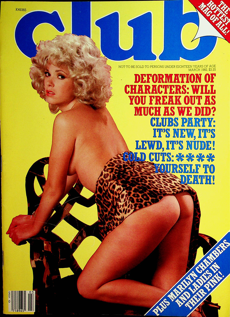 Club Magazine   Covergirl Sandy / Marilyn Chambers  March 1982  Paul Raymond   022822lm-p