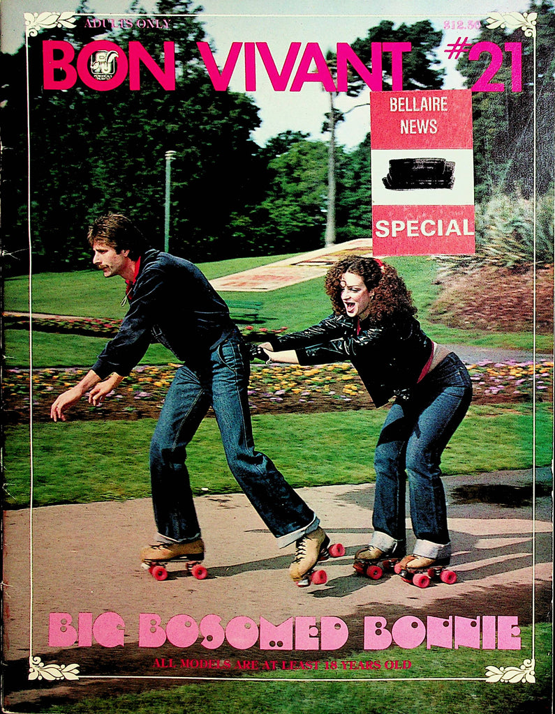 Bon Vivant Magazine  Busty Sue Nero Rollerskating  #21  1980's     020422lm-dm