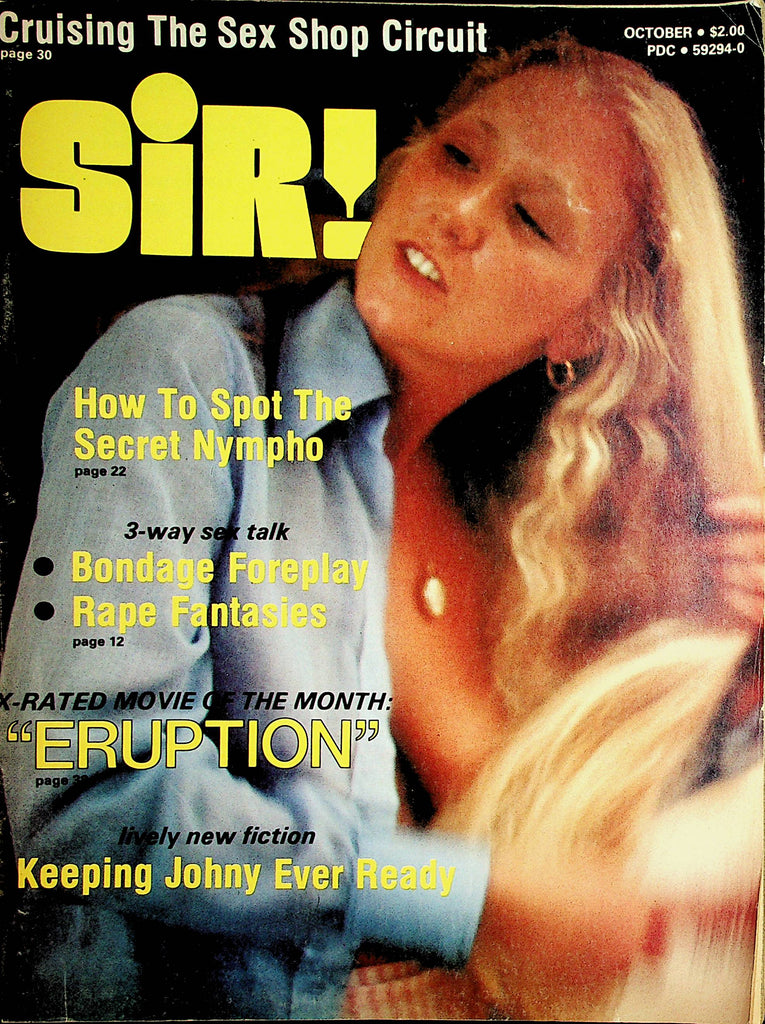 Sir! Magazine  Spot The Secret Nympho / Bondage Foreplay October 1977   042321lm-sh