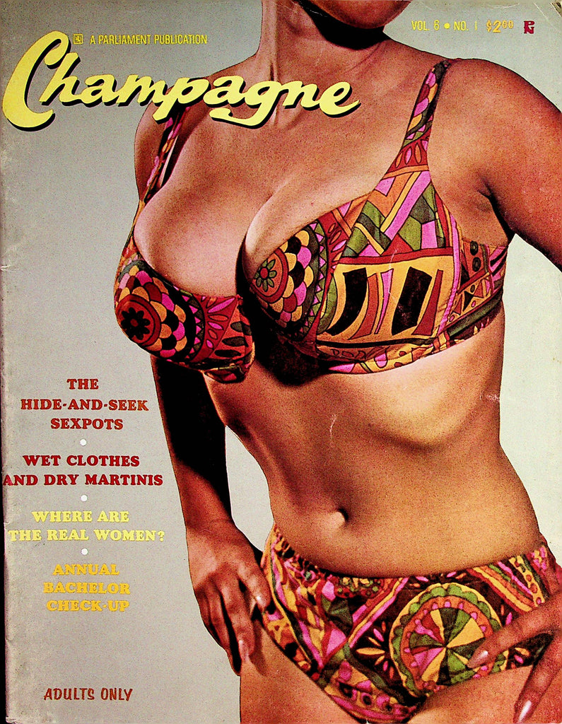 Champagne Busty Vintage Magazine  Nightcap For Two Nymphs vol.6 #1  1968   Parliament Publication    070122lm-p