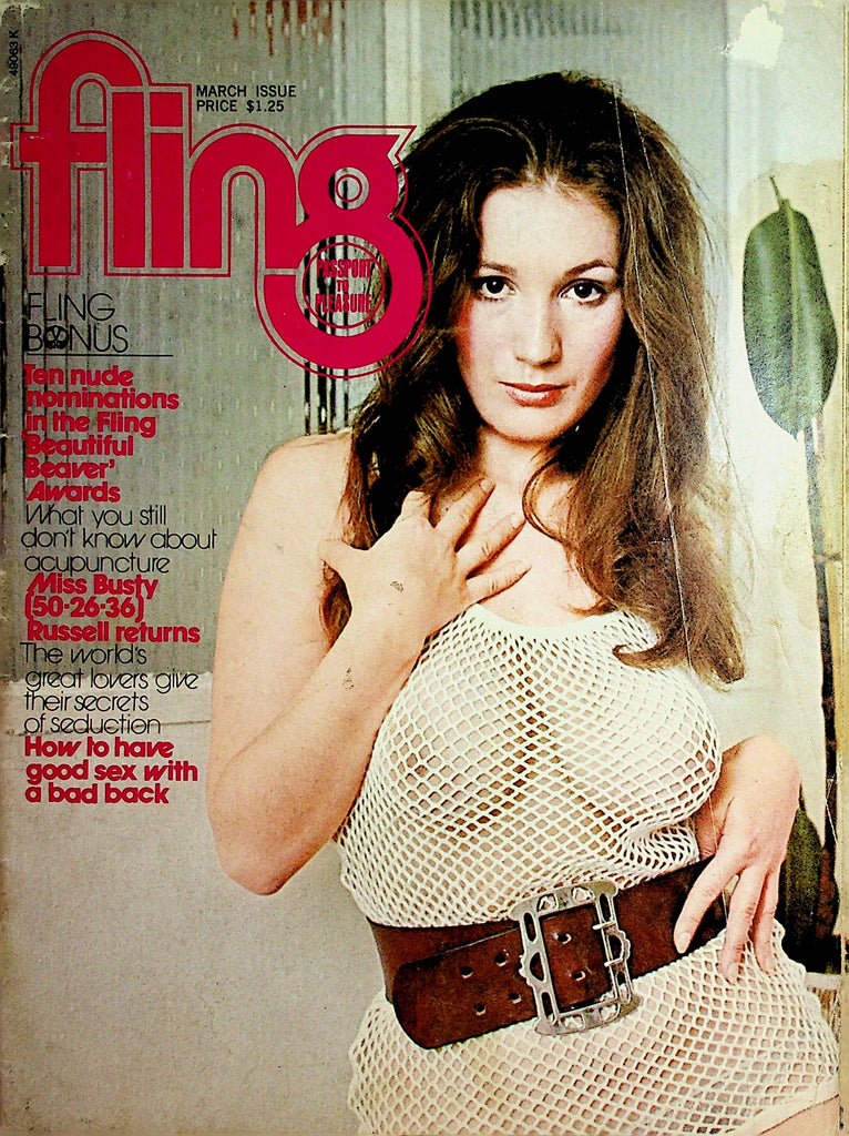 Fling Vintage Magazine  Busty Russell / Arlene Bell  March 1974  111621lm-dm