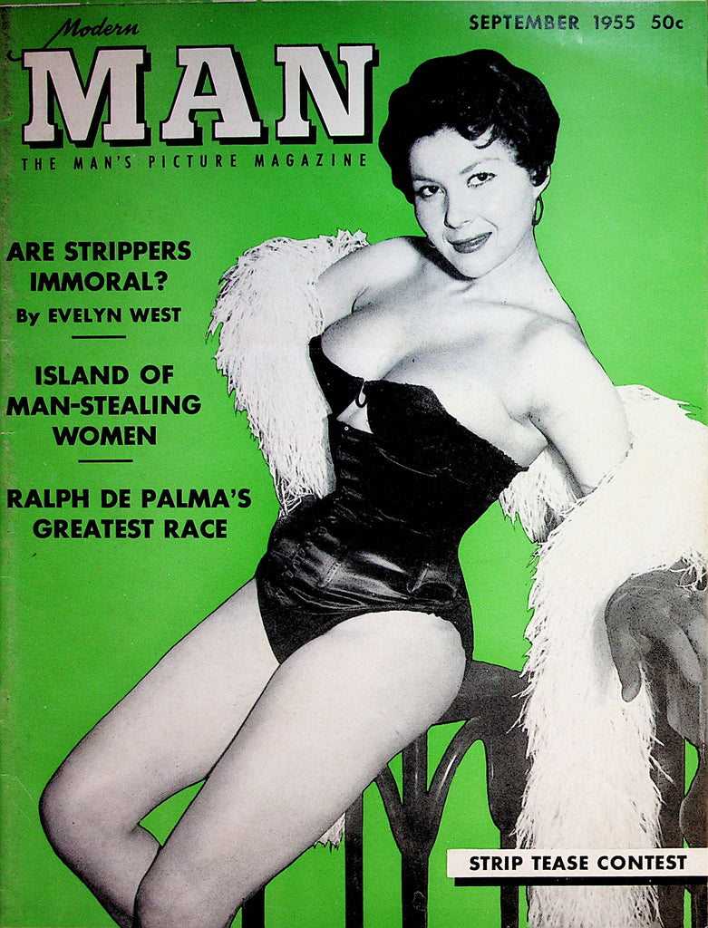 Modern Man Vintage Magazine  Strip Tease Contest  September 1955     080622lm-p