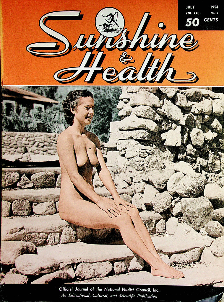 Sunshine & Health Nudist Vintage Magazine  Official Journal Of The National Nudist Council  July 1954     012023lm-p2