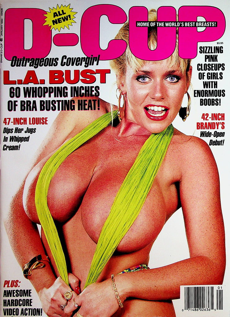 D-cup Magazine  Covergirl L.A. Bust / Kayla Kleavage/ Trinity Loren  January 1992    080222lm-p2