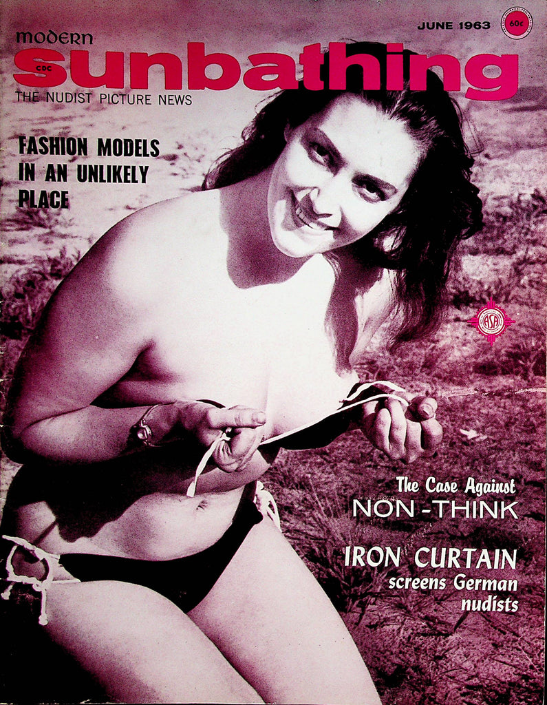 Modern Sunbathing Nudist Magazine  Iron Curtain Screens German Nudists  June 1963       032923lm-p2