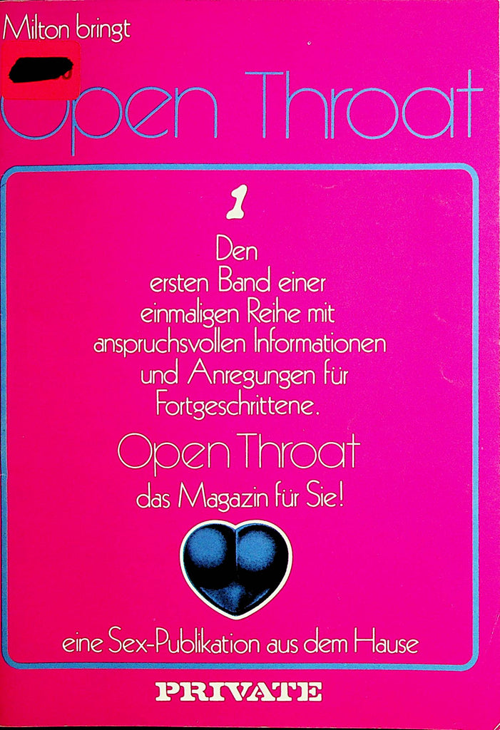Open Throat International Magazine  #1 1980's  by Private   062821lm-dm
