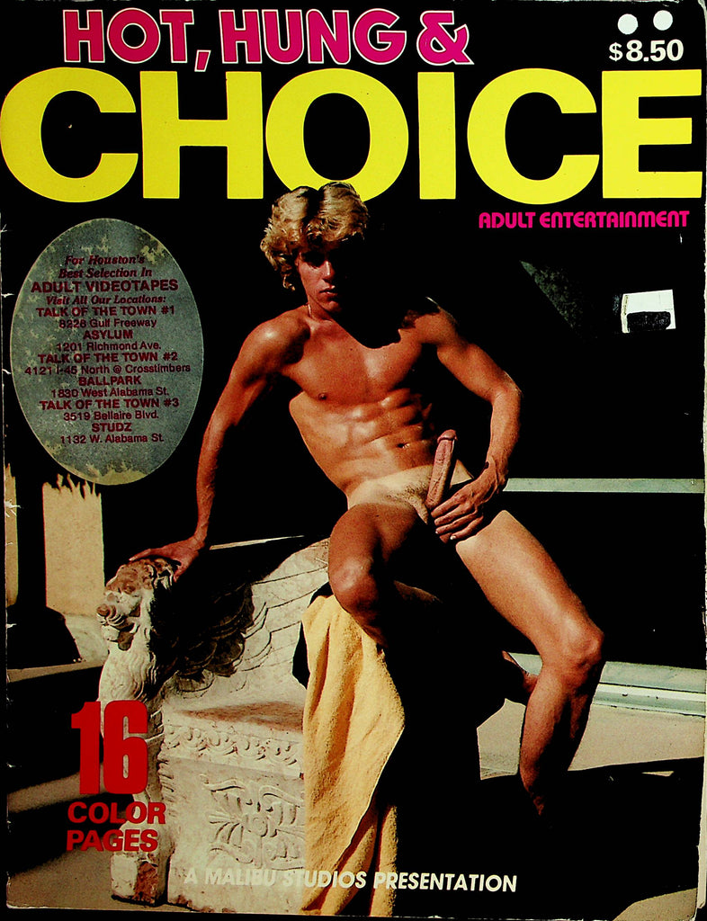 Hot, Hung & Choice Gay Magazine  Cover Guy Buster  #1 1981    091120lm-sh2
