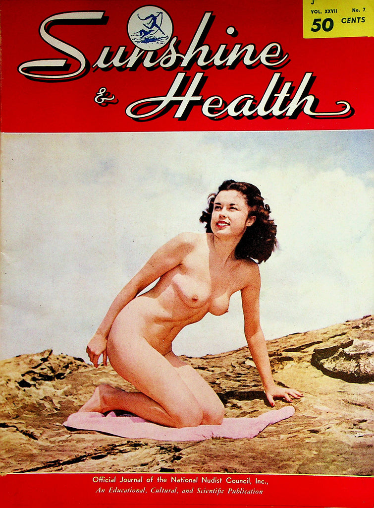 Sunshine & Health Nudist Vintage Magazine  Official Journal Of The National Nudist Council  July 1958     012023lm-p2