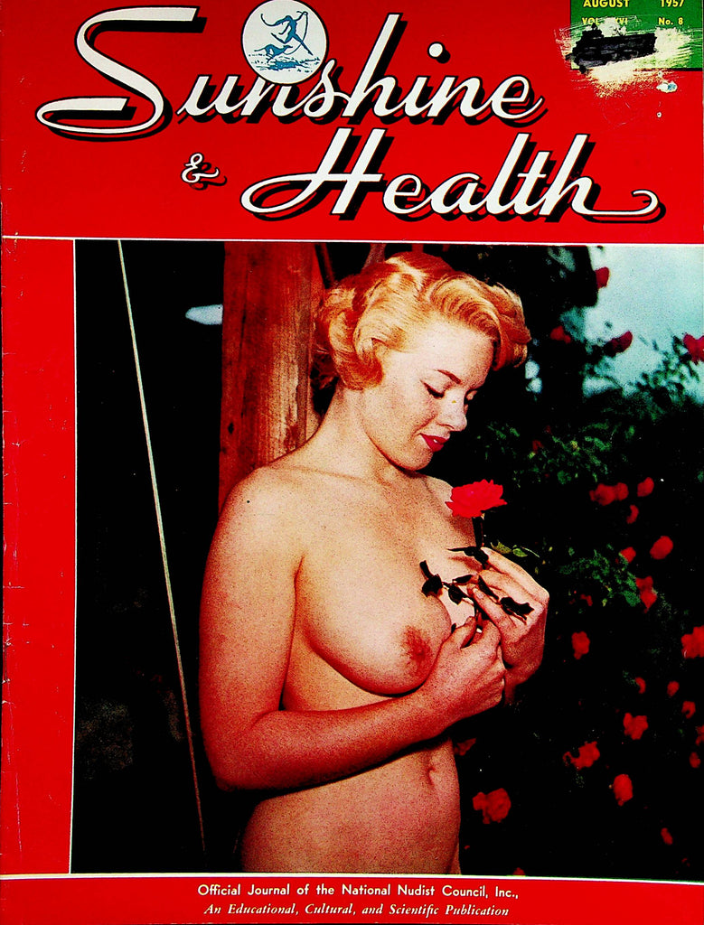 Sunshine & Health Nudist Vintage Magazine  Official Journal Of The National Nudist Council  August 1957      012023lm-p2