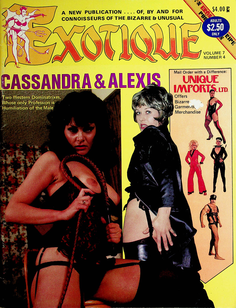 Exotique Fetish Magazine  Cassandra & Alexis  vol.7 #4  1976 Eros    122121lm-dm