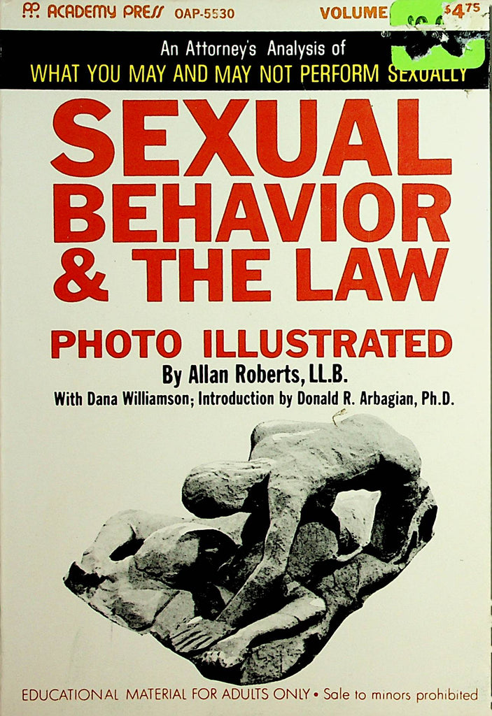 Sexual Behavior & The Law Photo Illustrated vol.2  1971 by Allan Roberts   062621lm-DM