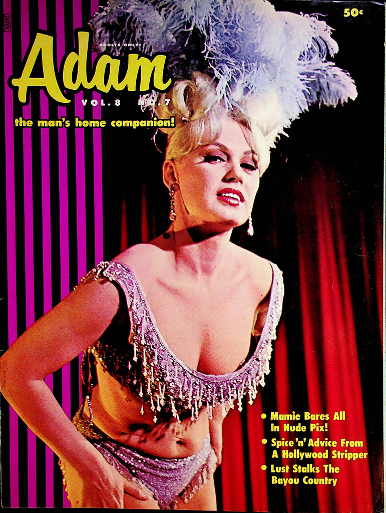 Adam Busty Magazine  Covergirl Mamie Van Doren  vol.8 #7  1964       071322lm-p
