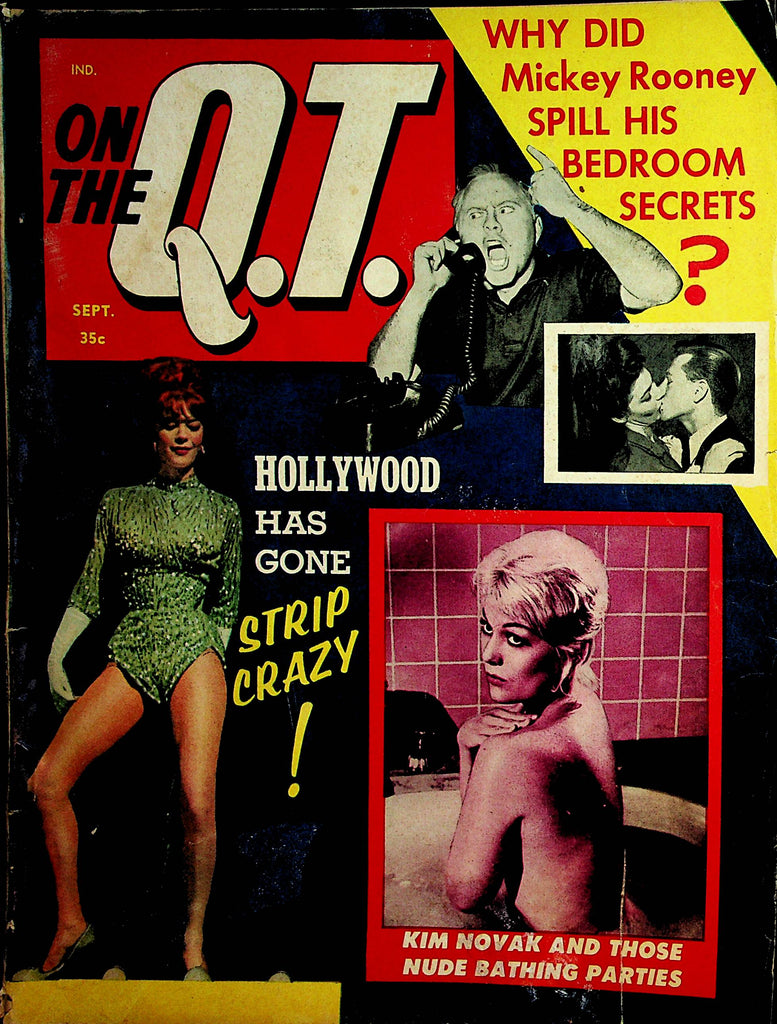 On The Q.T. Vintage Magazine  Kim Novak/ Mickey Rooney/ Natalie Wood  September 1963   022722lm-p