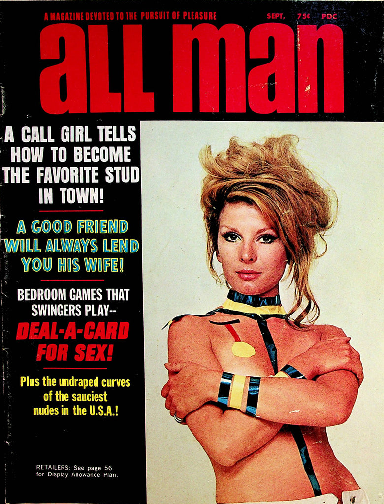 All Man Busty Magazine  Centerfold Girl Heidi Jensen  September 1969     070322lm-p