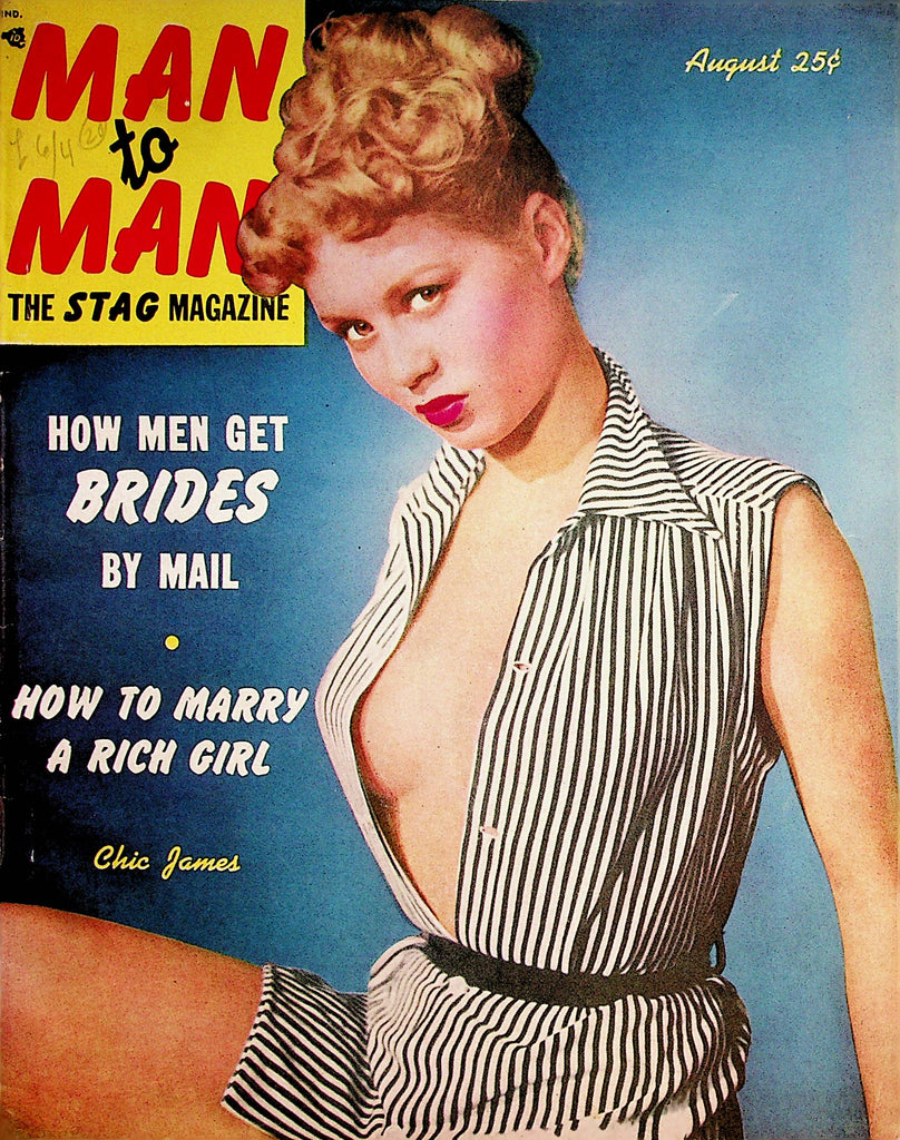 Man To Man Vintage Magazine  Covergirl Chic James / Lily Christine  August 1952     070122lm-p2