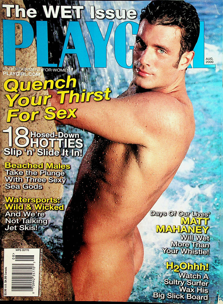 Playgirl Magazine  The Wet Issue / Days Of Our Lives' Matt Mahaney  August 2000  041626AMP-