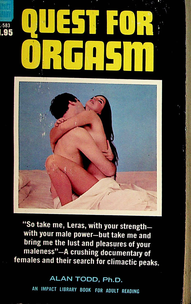 Quest For Orgasm Adult Novel by Alan Todd, Ph. D  1971     092221lm-dm