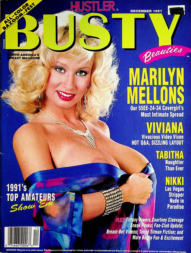 Hustler Busty Beauties Magazine  Covergirl Marilyn Mellons December 1991    022223lm-p2