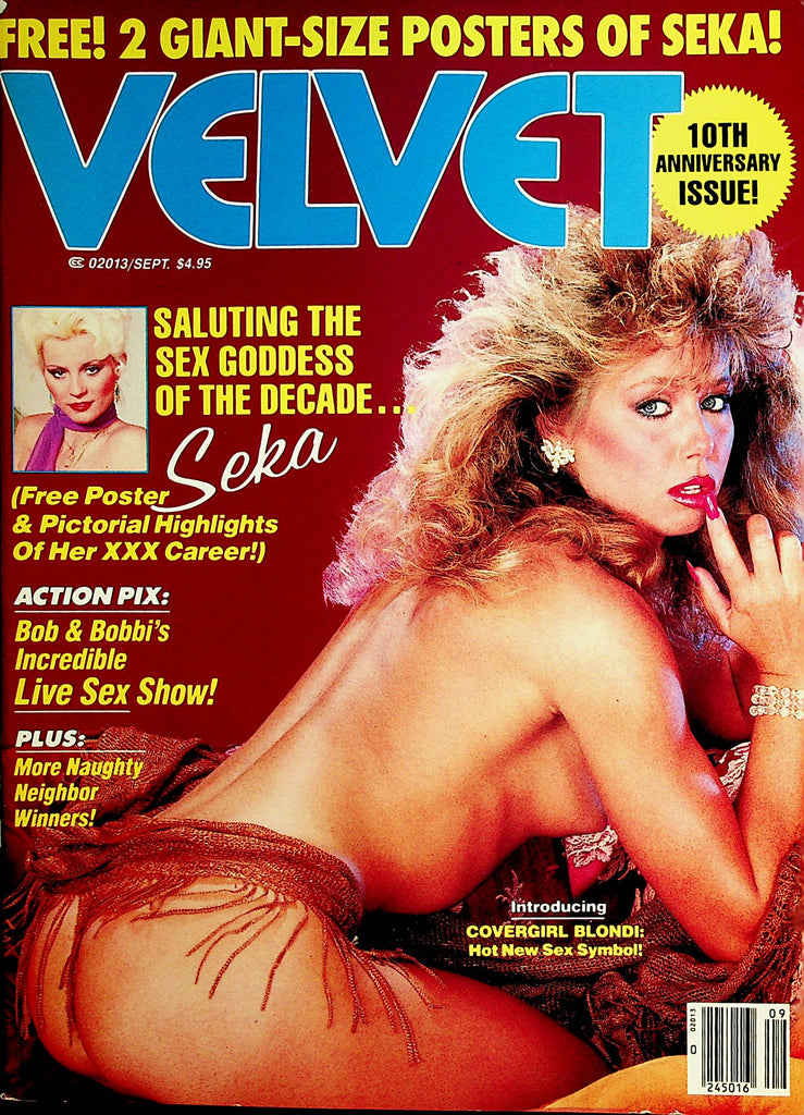 Velvet Magazine  Covergirl Blondi / Seka w/Posters  September 1986 10th Anniversary    120621lm-dm