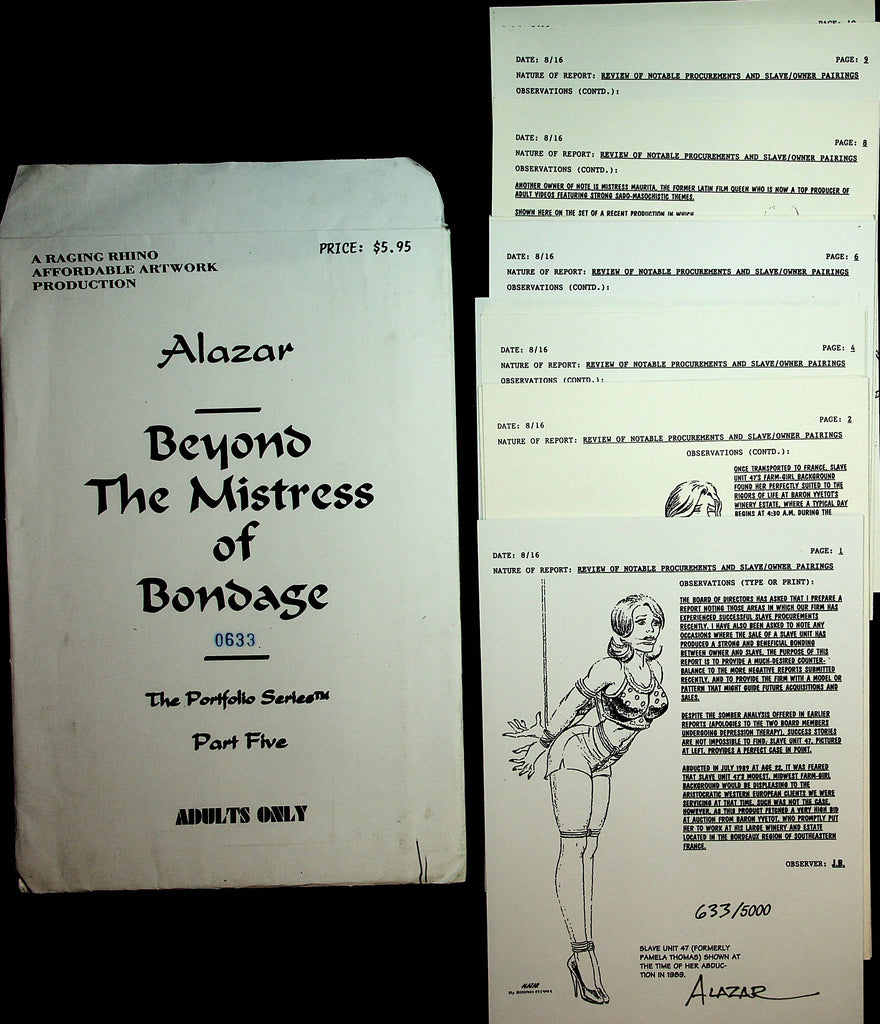 Alazar - Beyond The Mistress Of Bondage Portfolio Series  Part 5  Serial #0633   1970's  123021lm-dm
