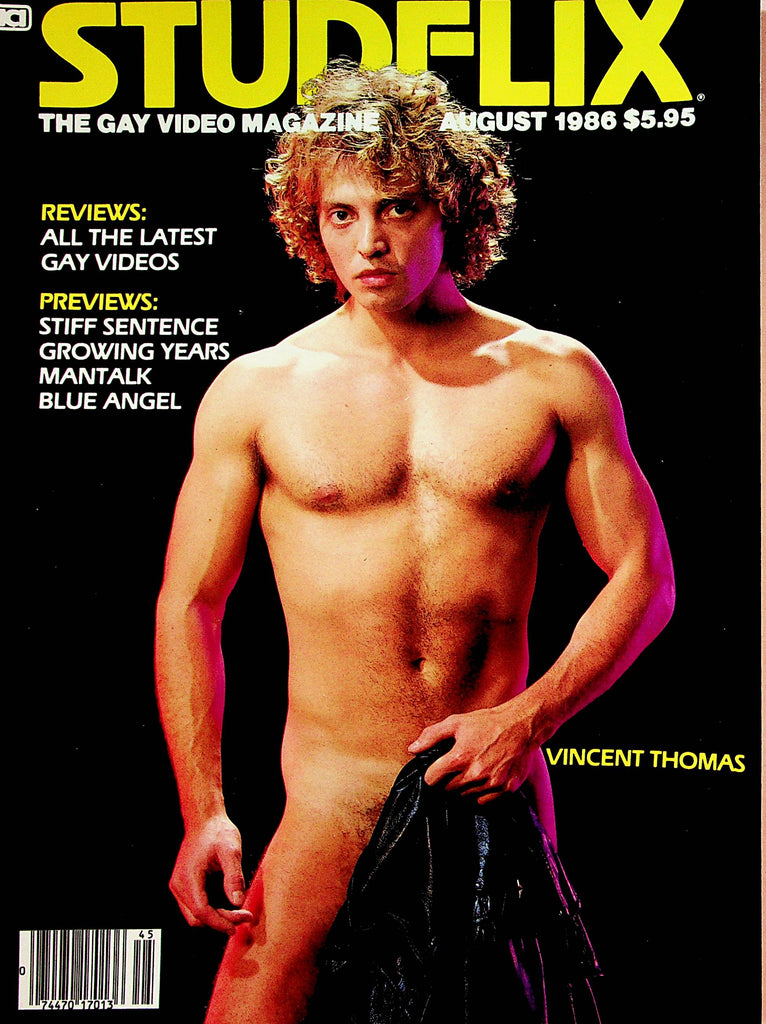 Studflix Gay Movie Magazine  Vincent Thomas  August 1986      022423lm-p