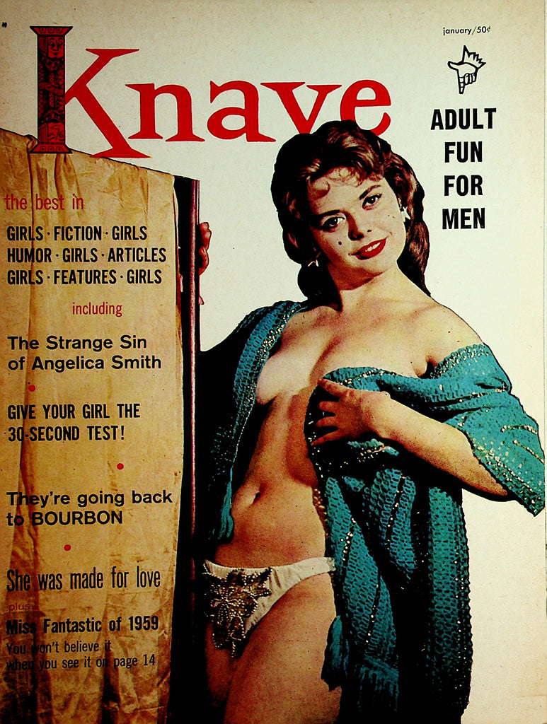 Knave Busty Vintage Magazine  Miss Fantastic Paula Page  January 1959    050726lmp