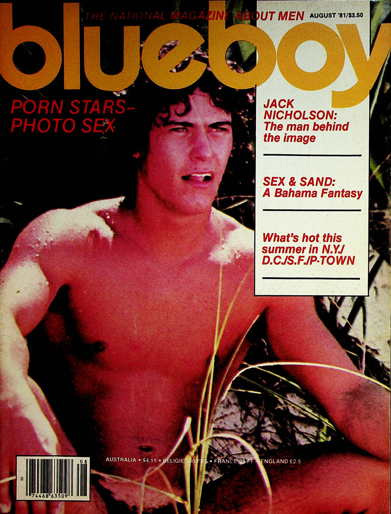 Blueboy Gay Magazine  Coverguy Kip / Jack Nicholson  August 1981   112322lm-p4