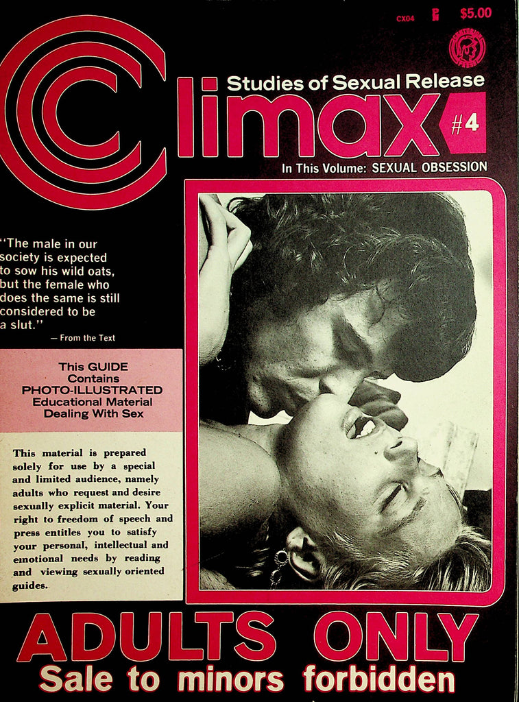 Climax Studies Of Sexual Release Magazine Sexual Obsession #4  1972  Centurion Press    112921lm-dm
