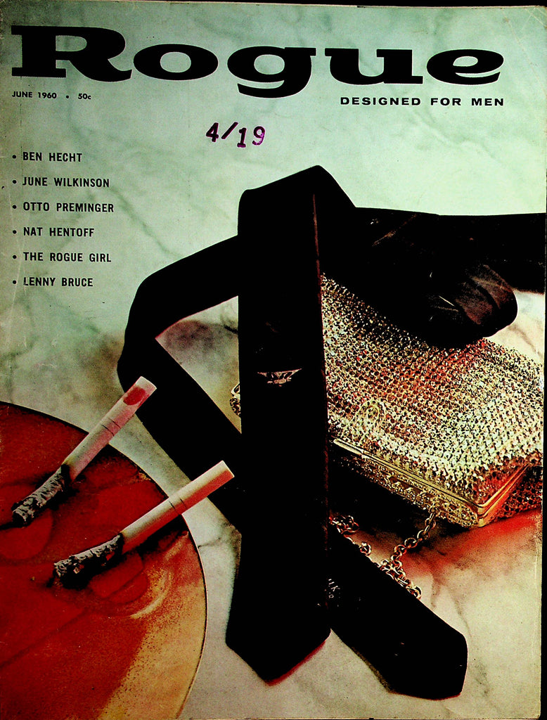 Rogue Vintage Magazine  June Wilkinson / Lenny Bruce  June 1960   101421lm-dm