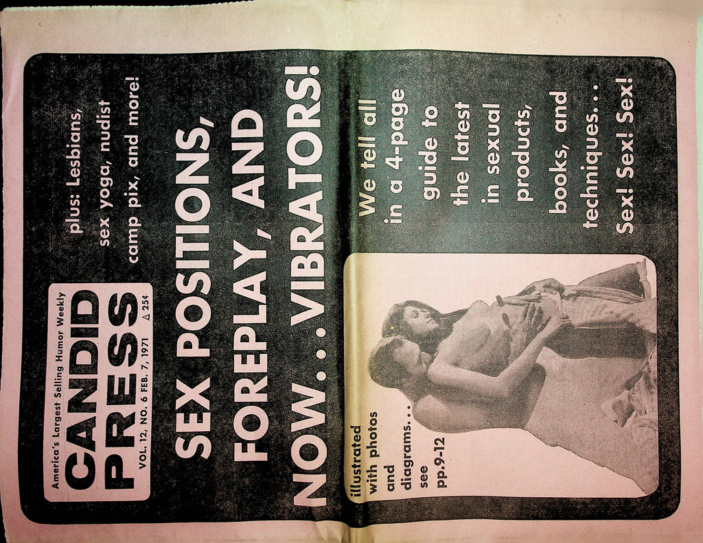 Candid Press Adult Newspaper  Sex Positions, Foreplay and Vibrators February 7,1971    071321lm-sh
