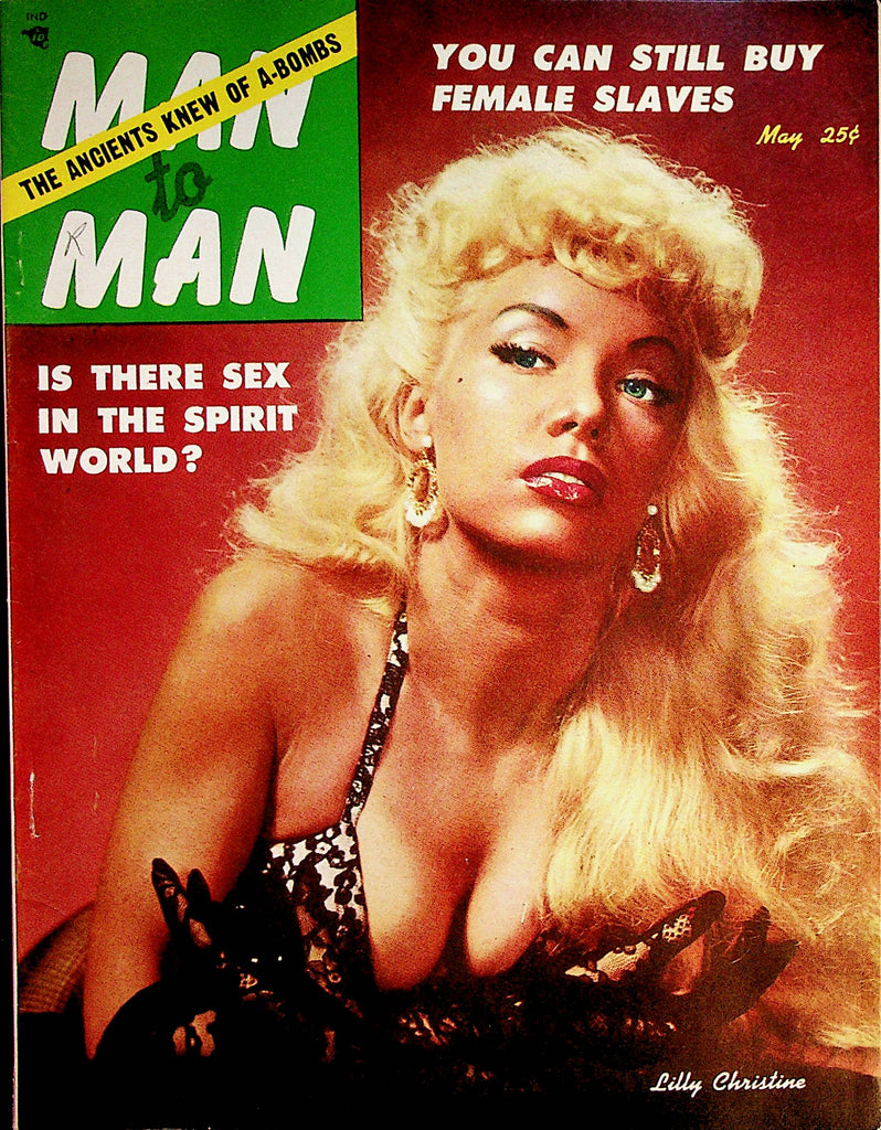 Man To Man Vintage Magazine  Covergirl Lilly Christine  May 1954      070122lm-p2