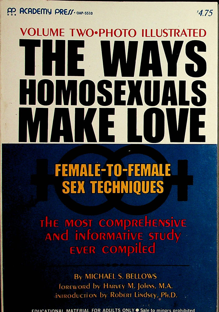 The Ways Homosexuals Make Love Photo Illustrated vol.2 by Michael S. Bellows 1970   062621lm-DM