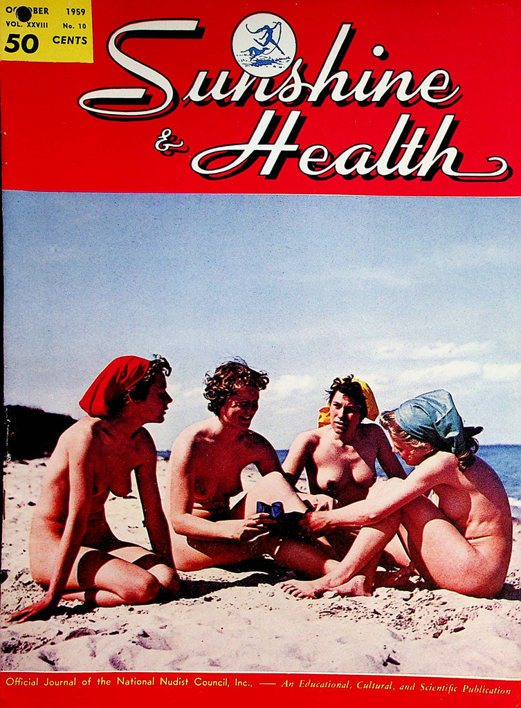 Sunshine & Health Nudist Vintage Magazine  Official Journal Of The National Nudist Council  October 1959     012023lm-p2