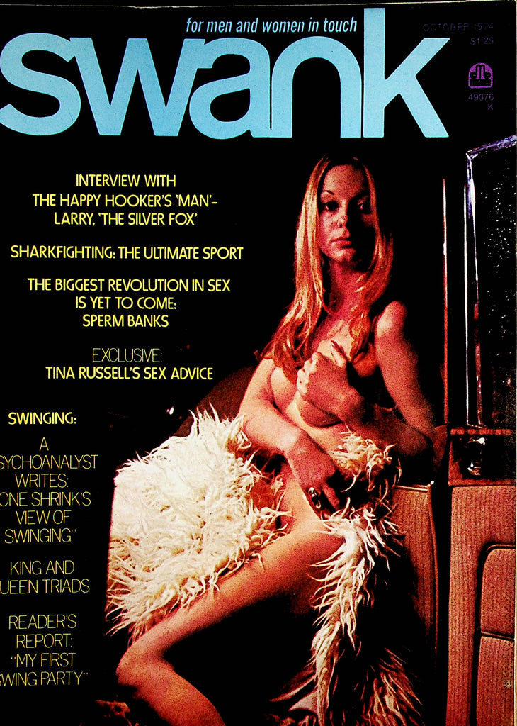 Swank Magazine  Covergirl Mandi / Tina Russell's Sex Advice  October 1974     011623lm-p4