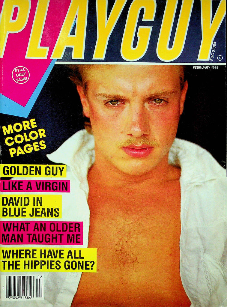 Playguy Magazine Golden Guy & David In Blue Jeans February 1986 102622RP