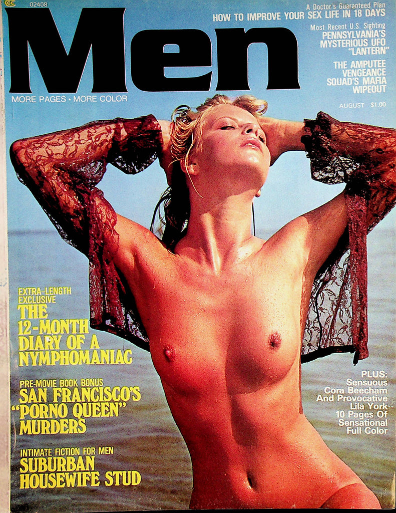 Men Vintage Magazine  Cora Beecham / Lila York  August 1975    042922lm-p