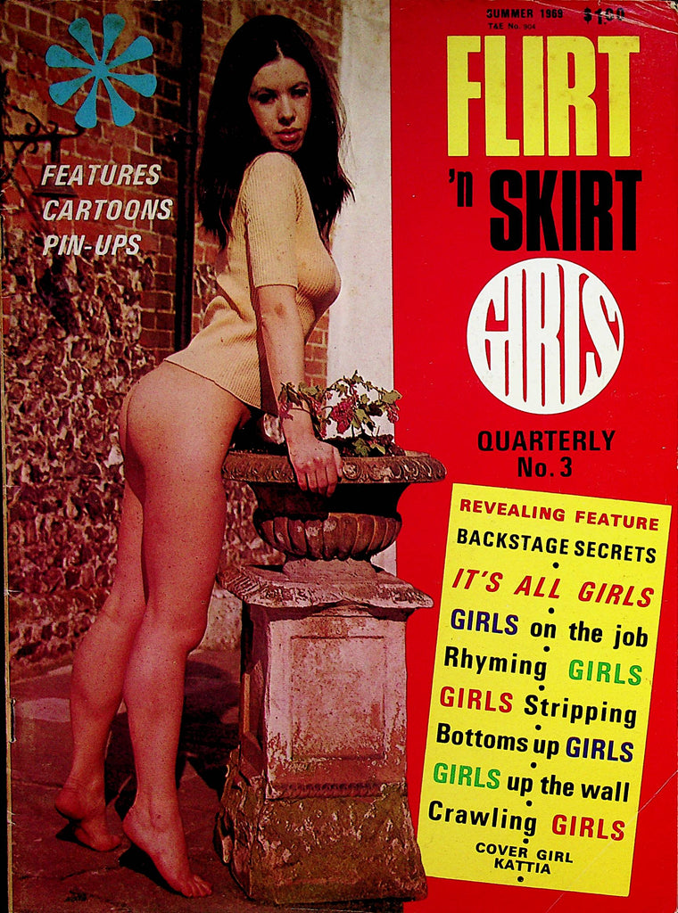 Flirt'n Skirt Girls Magazine  Cover Girl Kattia/ Flower Girl Sara Washington  Summer 1969   071622lm-p